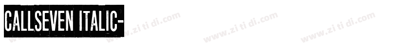 CallSeven Italic字体转换